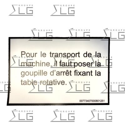 collant transport verouille table rotative