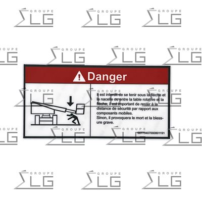 DECAL DANGER ECRASEMENT