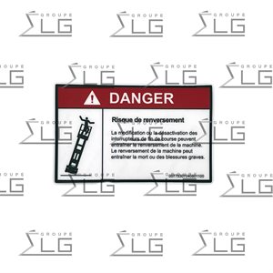 DECAL DANGER DE RENVERSEMENT