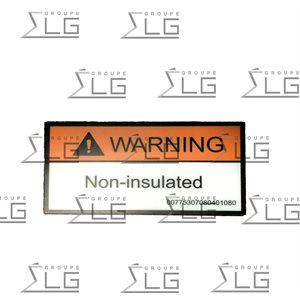 decall WARNING non-insulated